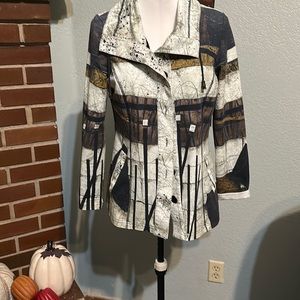 Button up camo sweatshirt